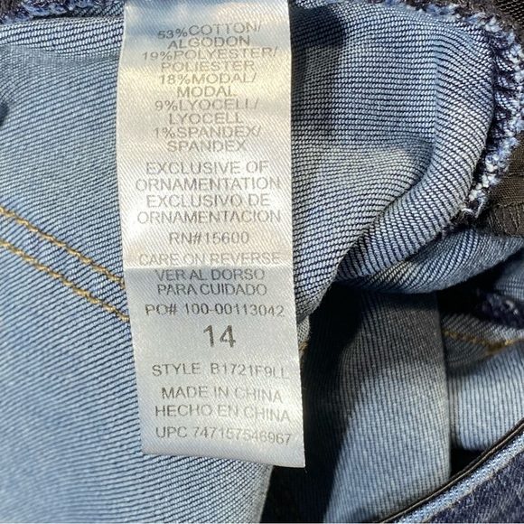 Democracy Jegging Jeans Womens 14 Dark Blue Ab Solution Hi Rise Stretch Denim - Picture 9 of 14